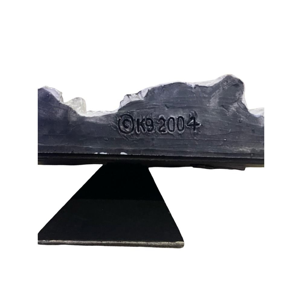 K9 2004 Border Collie Dog Photo Frame 4x6 Resin 3D Sculptural Puppy Bandana 9x8 - Picture 2 of 6